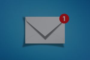 Email Sign On Blue Background