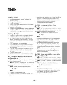 Nurse Assisting: Skills appendix