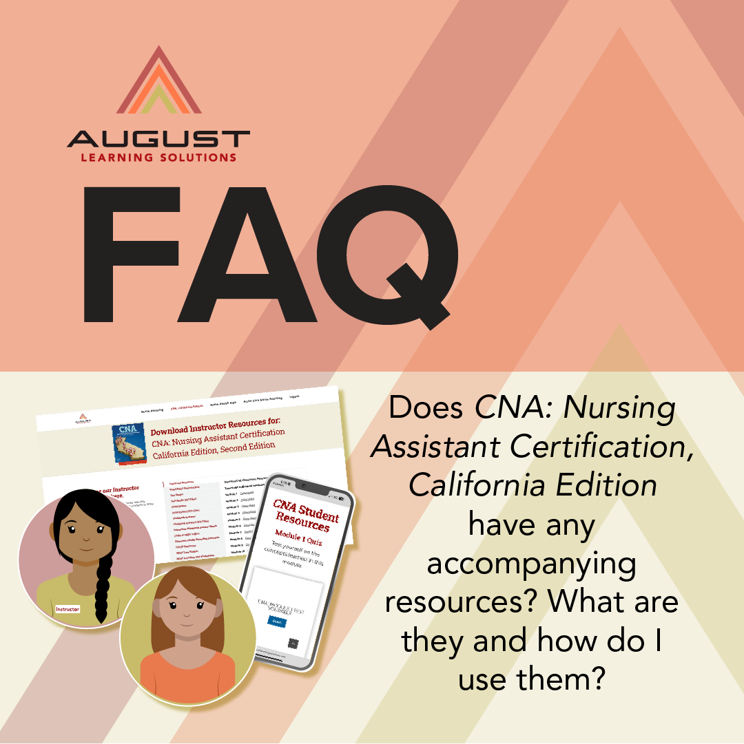 Does CNA: Nursing Assistant Certification, California Edition have any accompanying resources?