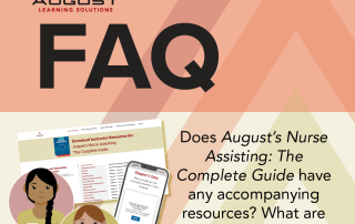 Does August’s Nurse Assisting: The Complete Guide have any accompanying resources?